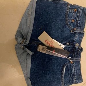 Levis denim shorts wedgie fit